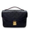 Metis Pochette Blue Crossbody Bag in Monogram Empreinte Leather, Gold hardware