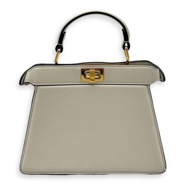 ISeeU Top Handle Bag White in Lambskin, Gold hardware