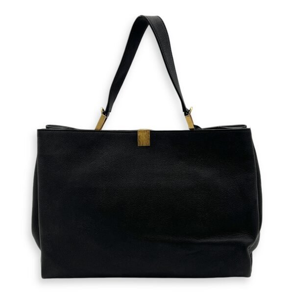 Le Dix Cabas Tote Bag Black in Calfskin, Gold hardware - Image 2
