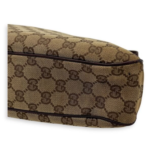 GG Shoulder Bag Brown in Canvas, Gold hardware - Image 12