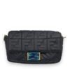 Baguette Blue Shoulder Bag in Calfskin, Gold hardware