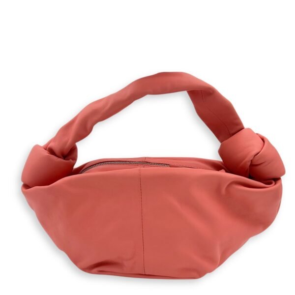 Double Knot Pink Shoulder Bag in Lambskin, Silver hardware
