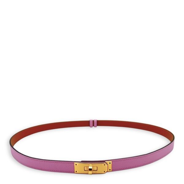 Kelly 18 Mauve Sylvestre Belt in Epsom, Gold hardware