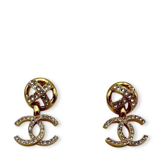 CC Coco Mark Gold Earrings in Metal, Gold hardware