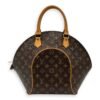 Ellipse Top Handle Bag Brown in Monogram Coated Canvas, Gold hardware