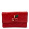 Cherry Red Wallet On Chain in Guccissima Leather, Gold hardware