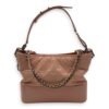 Gabrielle Crossbody Bag Medium Pink in Calfskin, Gold hardware
