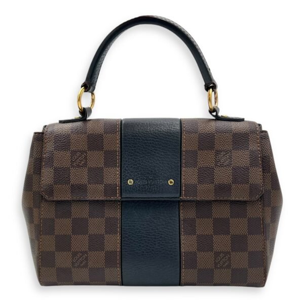 Bondstreet BB Brown Top Handle Bag in Coated Canvas, Gold hardware