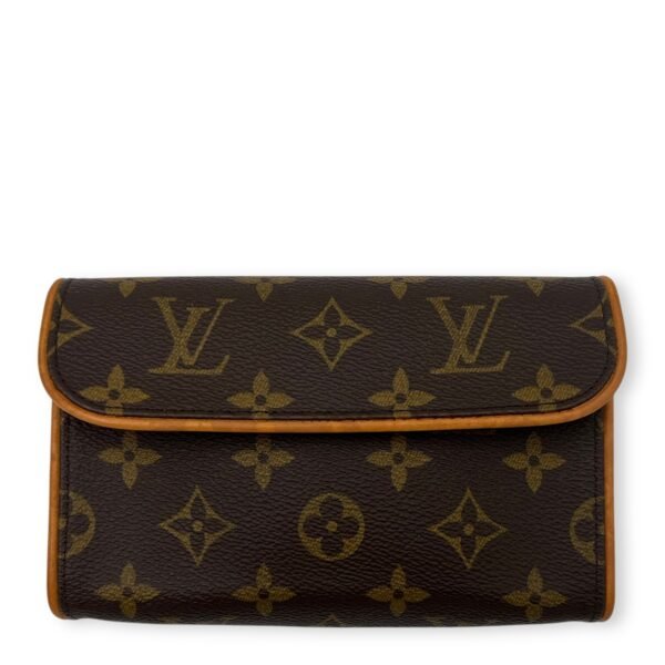 Florentine Belt Bag Brown in Monogram Coated Canvas, Gold hardware