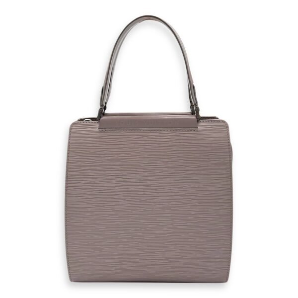 Figari Shoulder Bag Grey in Epi Leather, Silver hardware