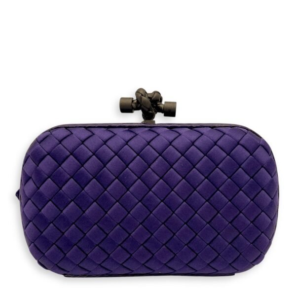 Knot Clutch Purple in Others, Ruthenium hardware