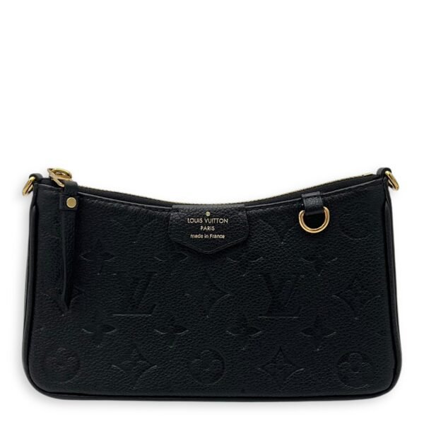 Easy Pouch On Strap Crossbody Bag Black in Monogram Empreinte Leather, Gold hardware