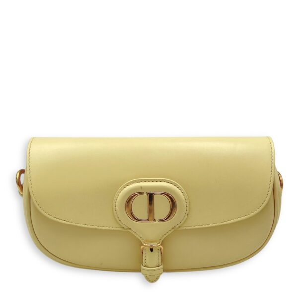 Bobby East West Yellow Crossbody Bag in Calfskin, Gold hardware