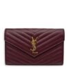Cassandre Red Wallet On Chain in Calfskin, Gold hardware