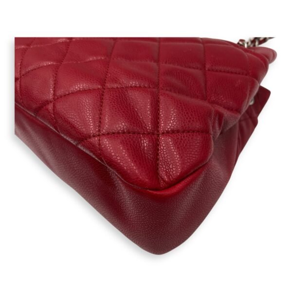 CC Shoulder Bag Red in Caviar Leather, Silver hardware - Image 15