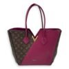 Kimono Top Handle Bag MM Brown in Monogram Coated Canvas, Gold hardware