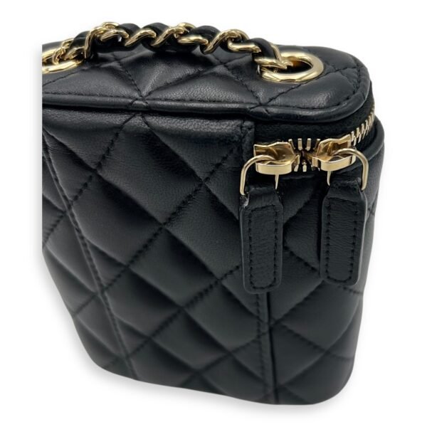 CC Vanity Bag Black in Lambskin, Gold hardware - Image 10