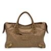 City Top Handle Bag Pink in Calfskin, Gold hardware
