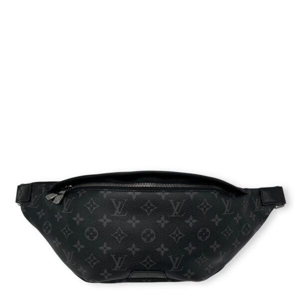 Discovery Black Belt Bag in Monogram Coated Canvas, Silver hardware