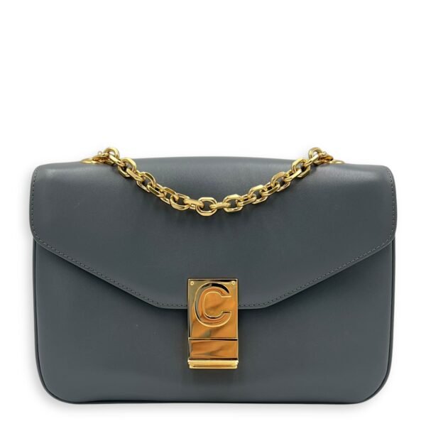 C Charm Shoulder bag in Calfskin, Gold Hardware
