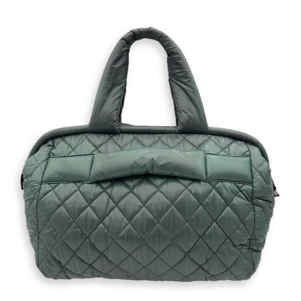Coco Cocoon Top handle bag in Nylon, Silver Hardware