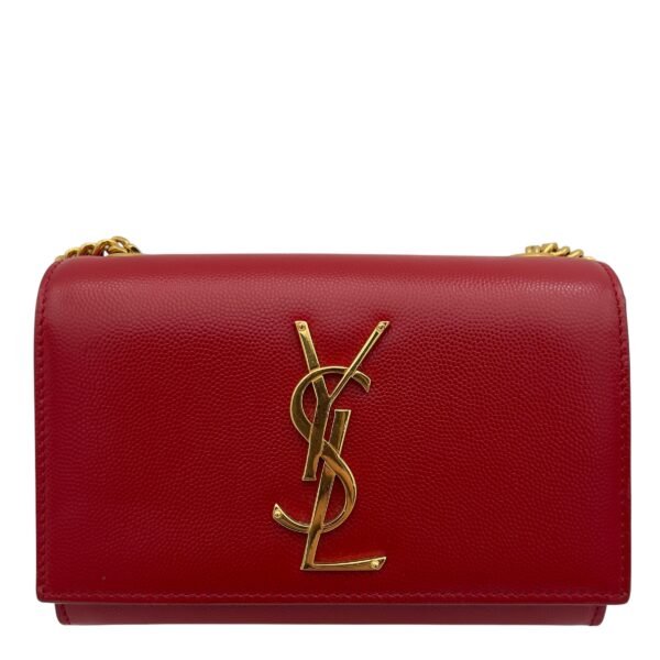 Kate Mini Shoulder bag in Caviar Leather, Gold Hardware