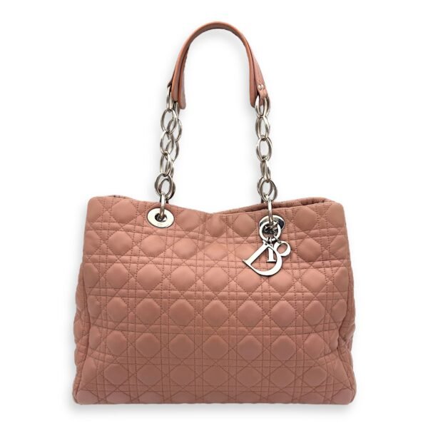Cannage Tote bag in Lambskin, Silver Hardware