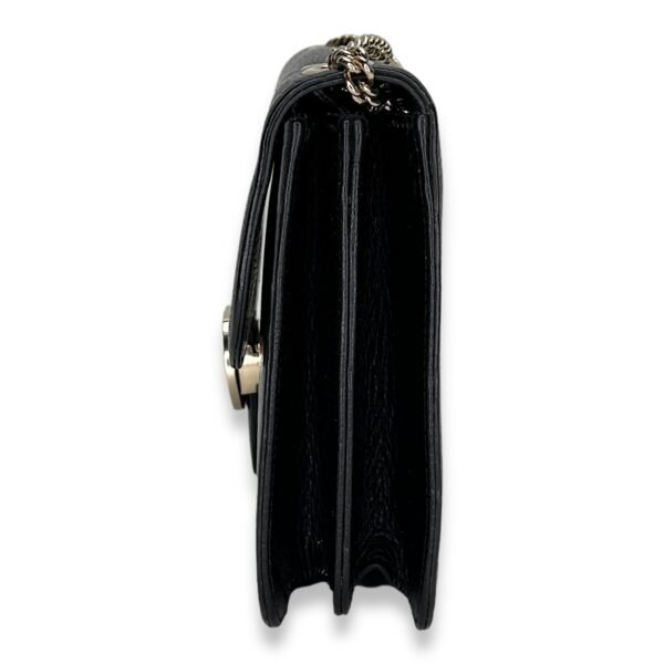 Interlocking G Black Crossbody Bag in Calfskin, Light Gold hardware - Image 4