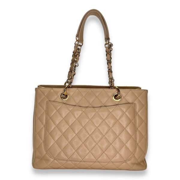 GST Beige Shoulder Bag in Caviar Leather, Gold hardware - Image 2