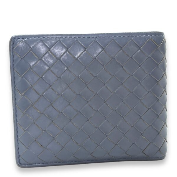 Intrecciato Compact Grey Wallet in Calfskin - Image 2