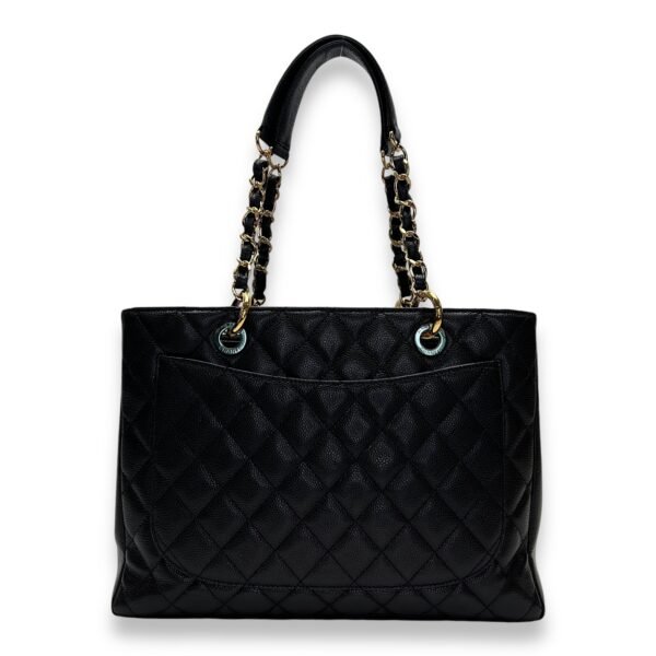 GST Black Shoulder Bag in Caviar Leather, Gold hardware - Image 2