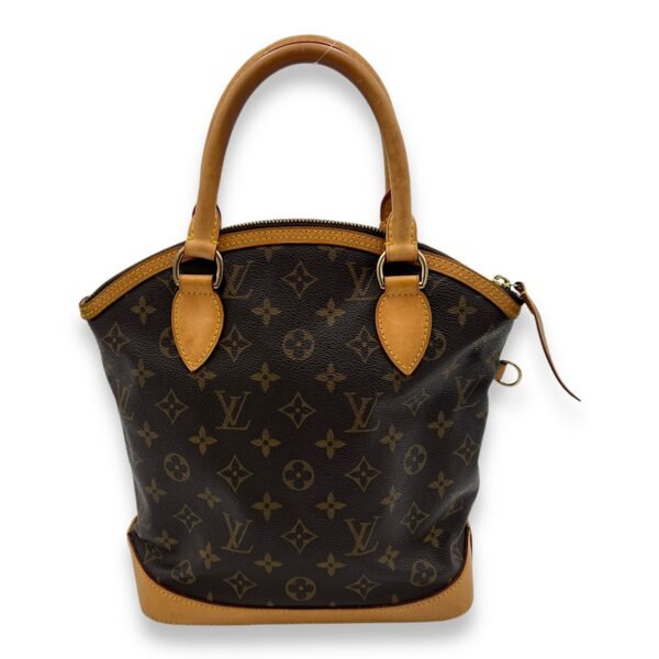 Lockit PM Brown Top Handle Bag in Monogram Coated Canvas, Gold hardware - Image 2