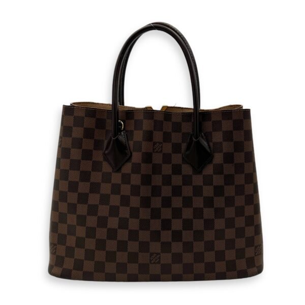 Kensington Top Handle Bag Brown in Coated Canvas, Gold hardware - Image 2