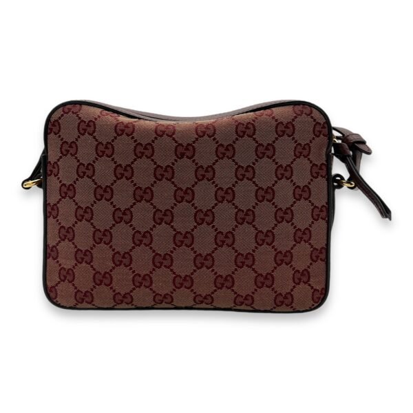 Horsebit 1955 Crossbody Bag Red in Canvas, Gold hardware - Image 2