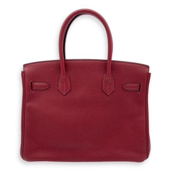 Birkin 30 Red in Clemence, Palladium hardware - Image 2