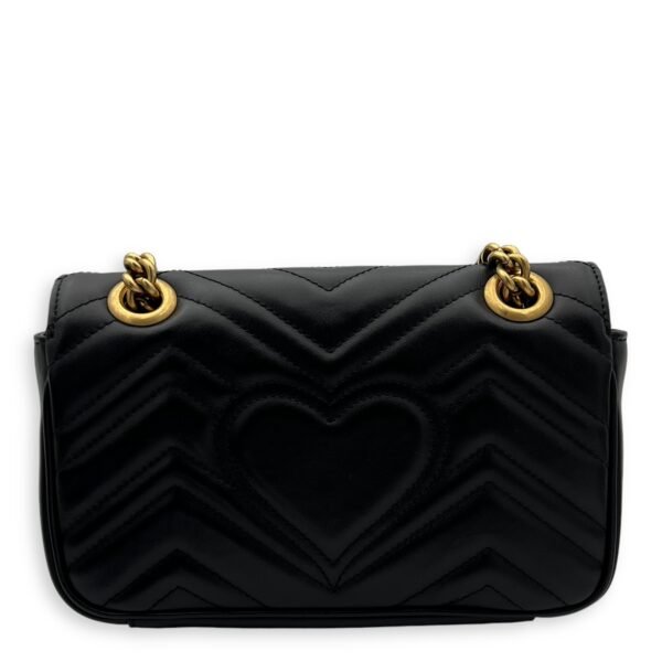 GG Marmont Shoulder Bag Mini Black in Calfskin, Gold hardware - Image 2