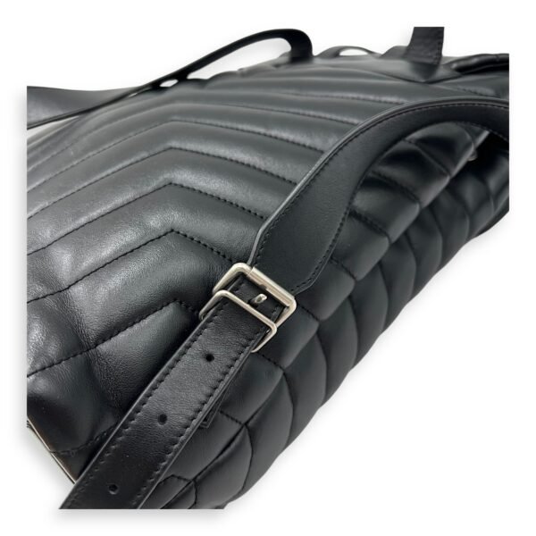 Loulou Backpack Black in Calfskin, Silver hardware - Image 11