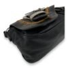 Gaucho Black Crossbody Bag in Calfskin, Ruthenium hardware - Image 11