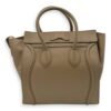 Luggage Top Handle Bag Mini Beige in Calfskin, Gold hardware - Image 2