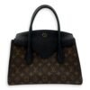 Florine Brown Top Handle Bag in Canvas, Gold hardware - Image 2
