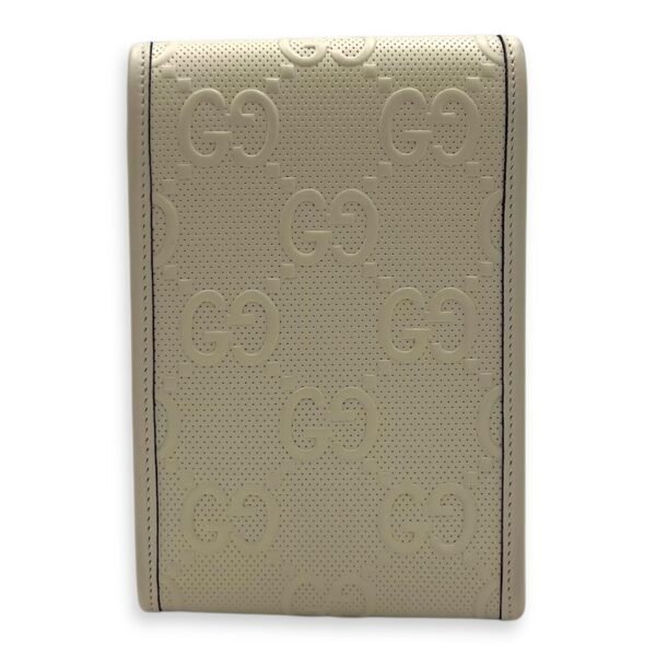 GG Crossbody Bag White in Calfskin, Silver hardware - Image 2