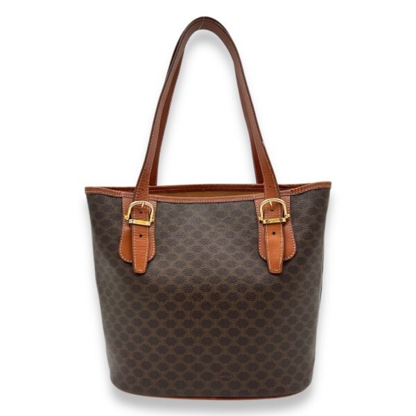 Macadam Tote Bag Brown in Coated Canvas, Gold hardware - Image 2