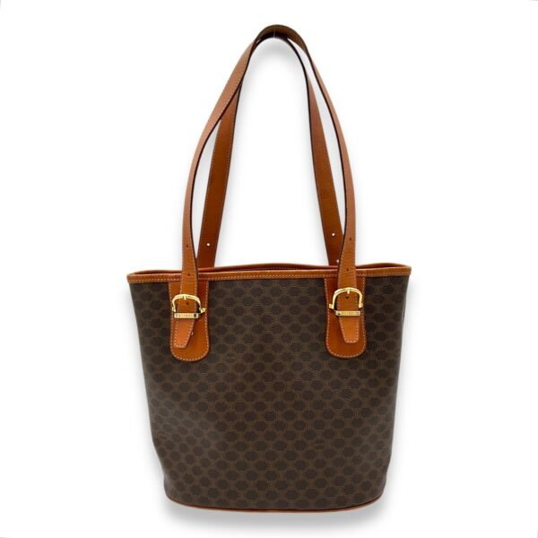 Macadam Tote Bag Brown in Coated Canvas, Gold hardware - Image 2