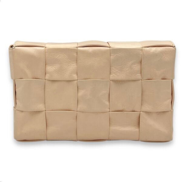 Cassette Crossbody Bag Beige in Calfskin, Silver hardware - Image 2