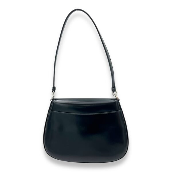 Cleo Shoulder Bag Black in Calfskin, Silver hardware - Image 2