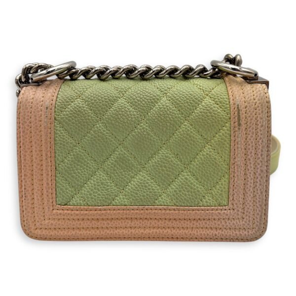 Boy Mini Multi-colour Shoulder Bag in Caviar Leather, Silver hardware - Image 2