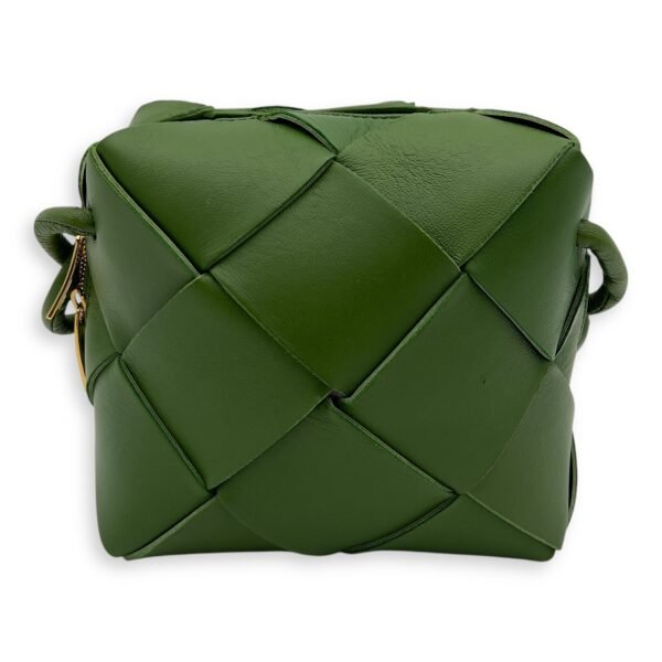 Cassette Shoulder Bag Green in Lambskin, Gold hardware - Image 2