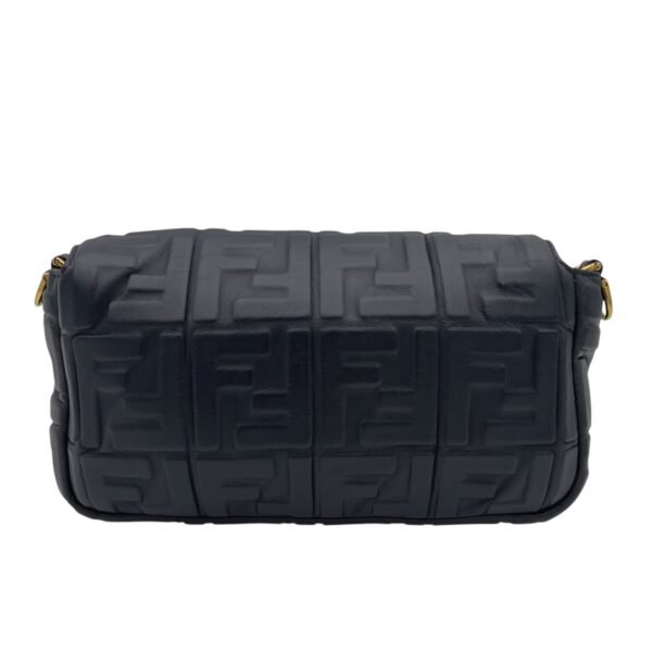 Baguette Blue Shoulder Bag in Calfskin, Gold hardware - Image 2