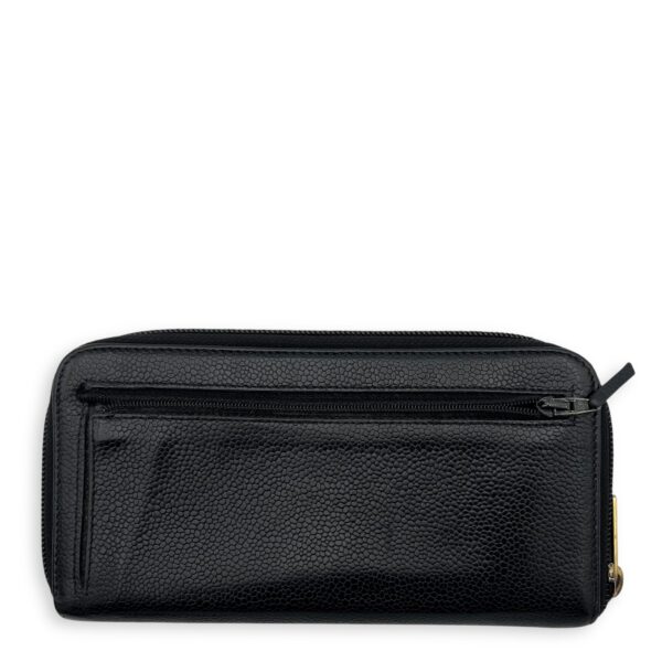 CC Zipped Black Wallet in Caviar Leather, Gold hardware - Image 2