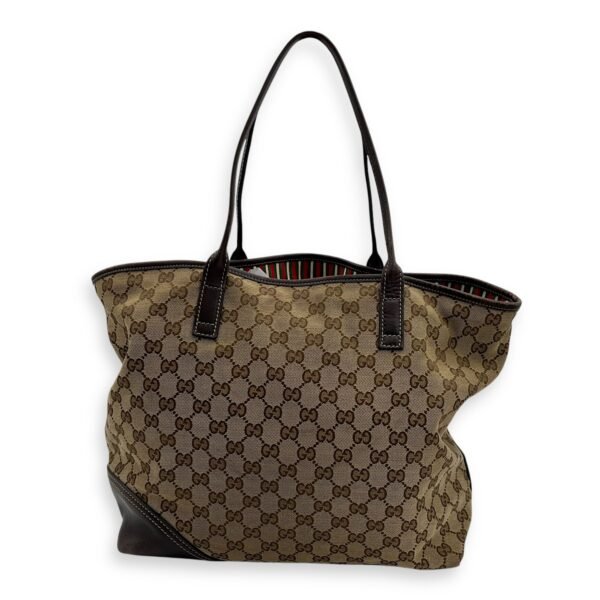 GG Tote Bag Brown in Canvas, Gold hardware - Image 2